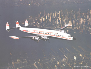
TWA was one of the best-known operators. Pictured is an L1049G with optional 609 US gal (2,307 l) tiptanks.