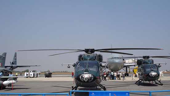 
The Dhruv helicopters of the Ecuadorian Air Force.