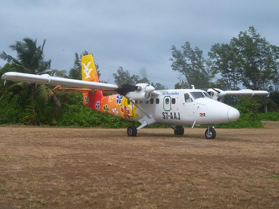 
de Havilland Canada DHC-300 Twin Otter on Bird Island, Seychelles.