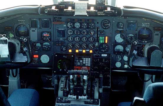 
The cockpit instrument panel of the USN UC-880