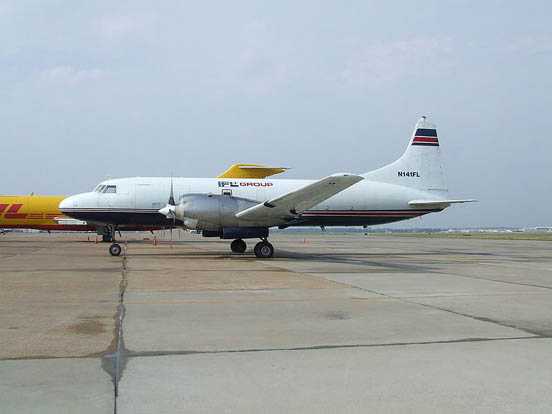 
A Convair 580 freighter operated by the IFL Group