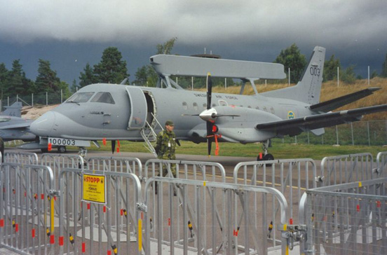 
Saab AEW & C surveillance aircraft, at Linköping, on Saab's Diamond Jubilee in 1997