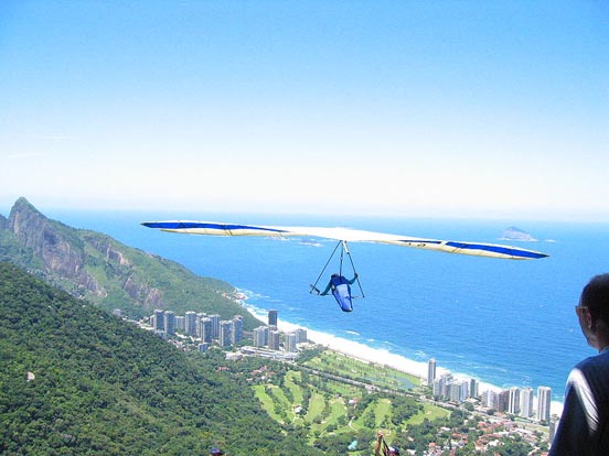 
Hang glider launch. Brazil, 2005