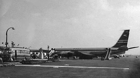 
BOAC Boeing 707 at Heathrow in 1960.