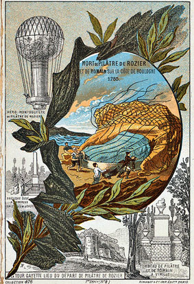 
The first known aviation fatalities — the deaths of balloonists Pilâtre de Rozier and Pierre Romain on 15 June 1785.