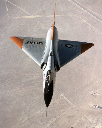 
The delta-winged Convair F-106 Delta Dart