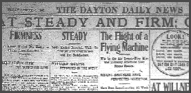 
The Dayton Daily News reported the October 5 flight on page 9, with agriculture and business news.