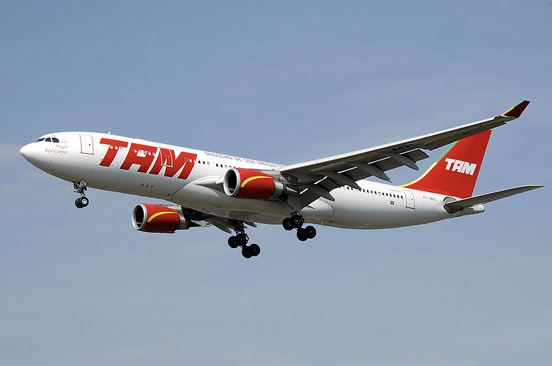 
Airbus A330 wide-body airliner of Brazillian airline TAM Airlines
