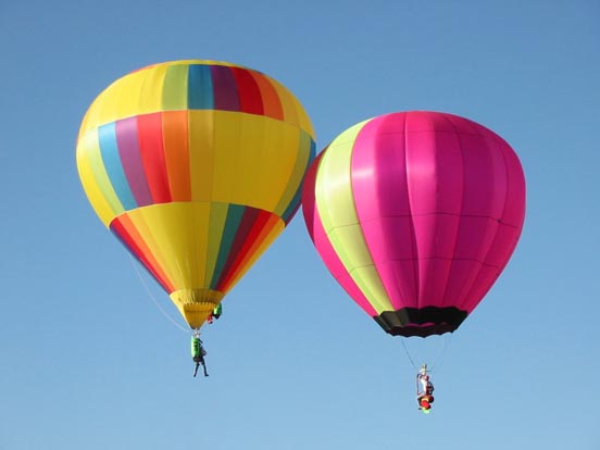 
A pair of Hopper balloons.
