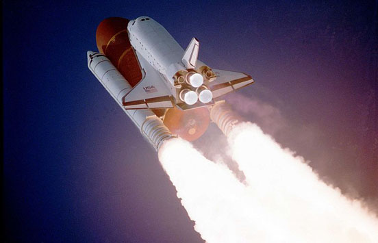 
Space Shuttle Atlantis during launch phase