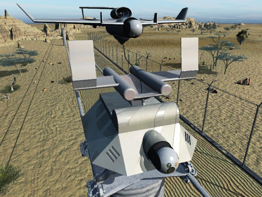 
A computer simulation of Train Cable UAV (TCUAV)