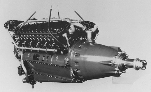 
An Allison V-1710, a V-type, liquid-cooled aircraft engine.