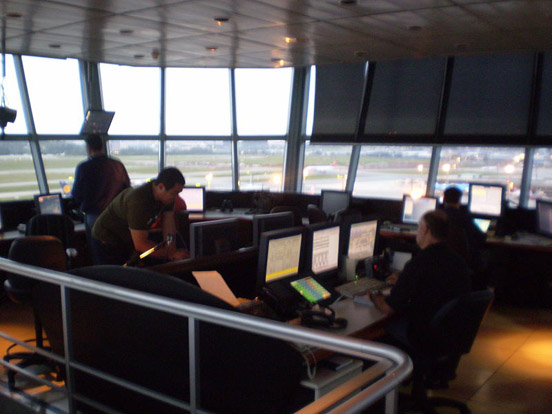 
Inside the São Paulo/Guarulhos International Airport's tower, Latin America's second busiest airport.