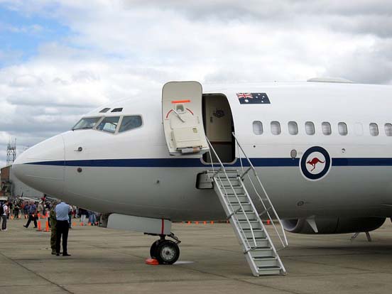 
A RAAF Boeing 737 BBJ
