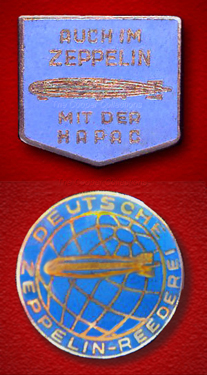 
Zeppelin passenger lapel pins