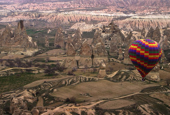 
Hot air balloon over Cappadocia
