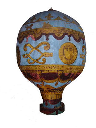 
A model of the Montgolfier brothers balloon at the London Science Museum