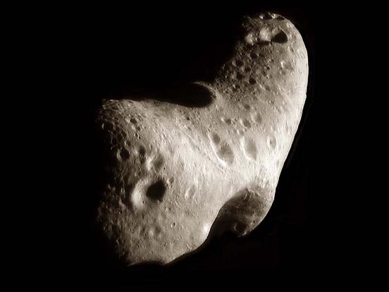 
Near Earth Asteroid Eros as seen from the NEAR spacecraft.