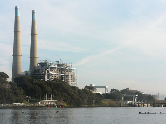 
The Moss Landing Power Plant burns natural gas to produce electricity in California.