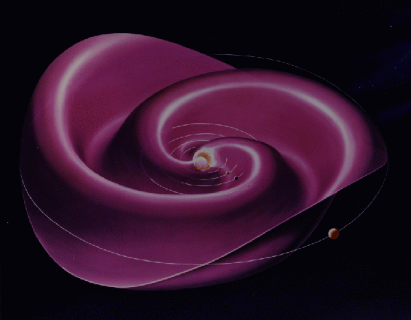 
The heliospheric current sheet.