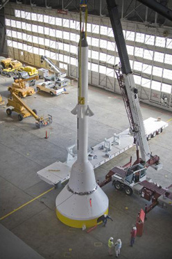 
Orion Launch Abort Simulator is completed at NASA's Langley Research Center
