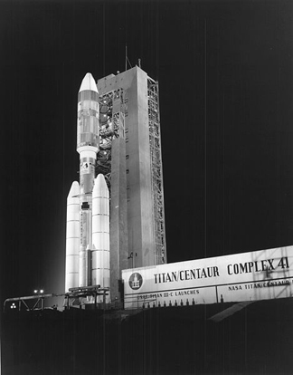 
Helios I sitting atop its Titan IIIE Centaur launcher (LC-41, CCAFS, 1974)