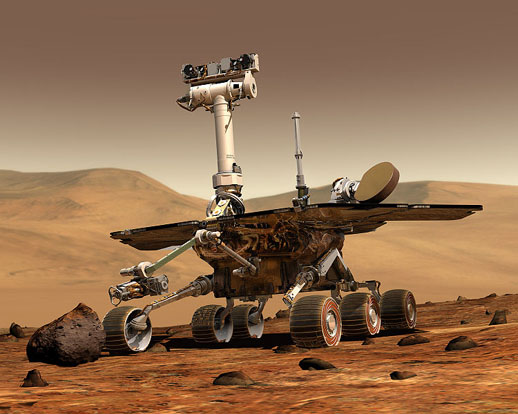 
Artist's Concept of Rover on Mars (credit: Maas Digital LLC)