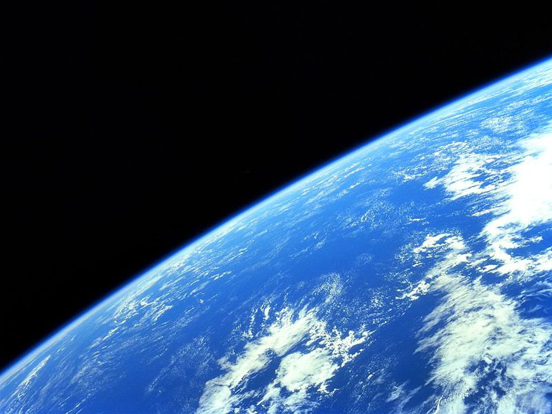 
The curvature of Earth seen from orbit